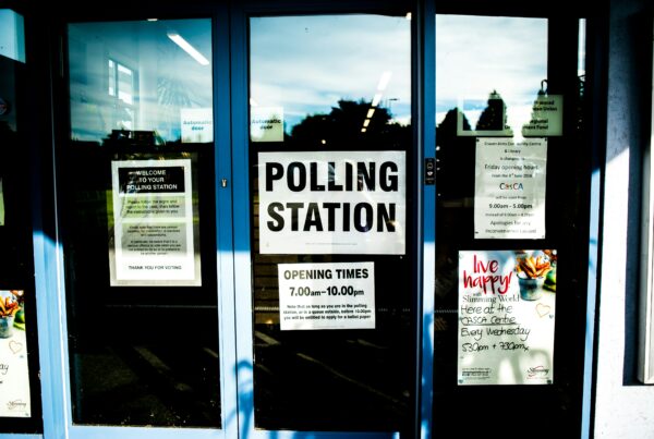 image of a polling station in shropshire as part of a blog about Election 2024 – Economics and Markets